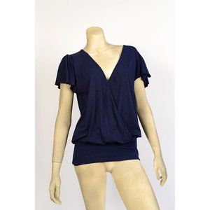 ELLA MOSS DEEP NAVY BLUE TOP SZ LARGE